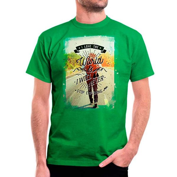 Camisetas para hombre color verde