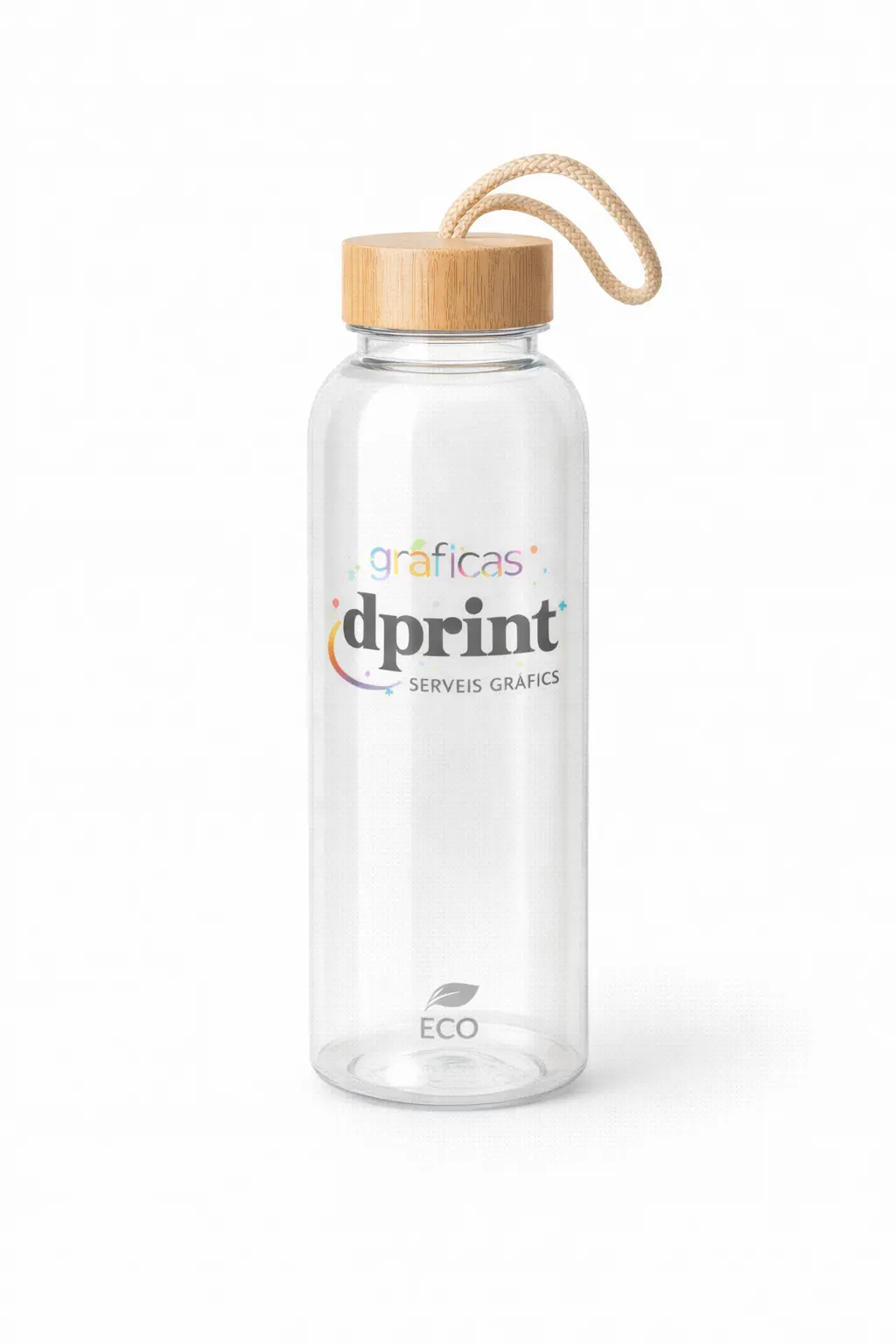 Botella ecológica personalizada para campañas sostenibles.