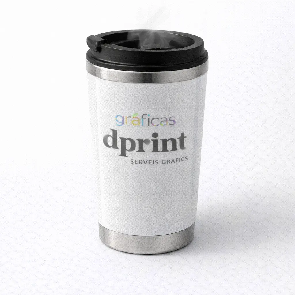 Taza térmica con personalización para uso diario y desplazamientos.