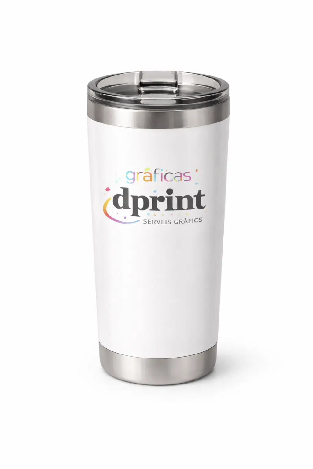 Vaso térmico corporativo con logotipo para café o té.