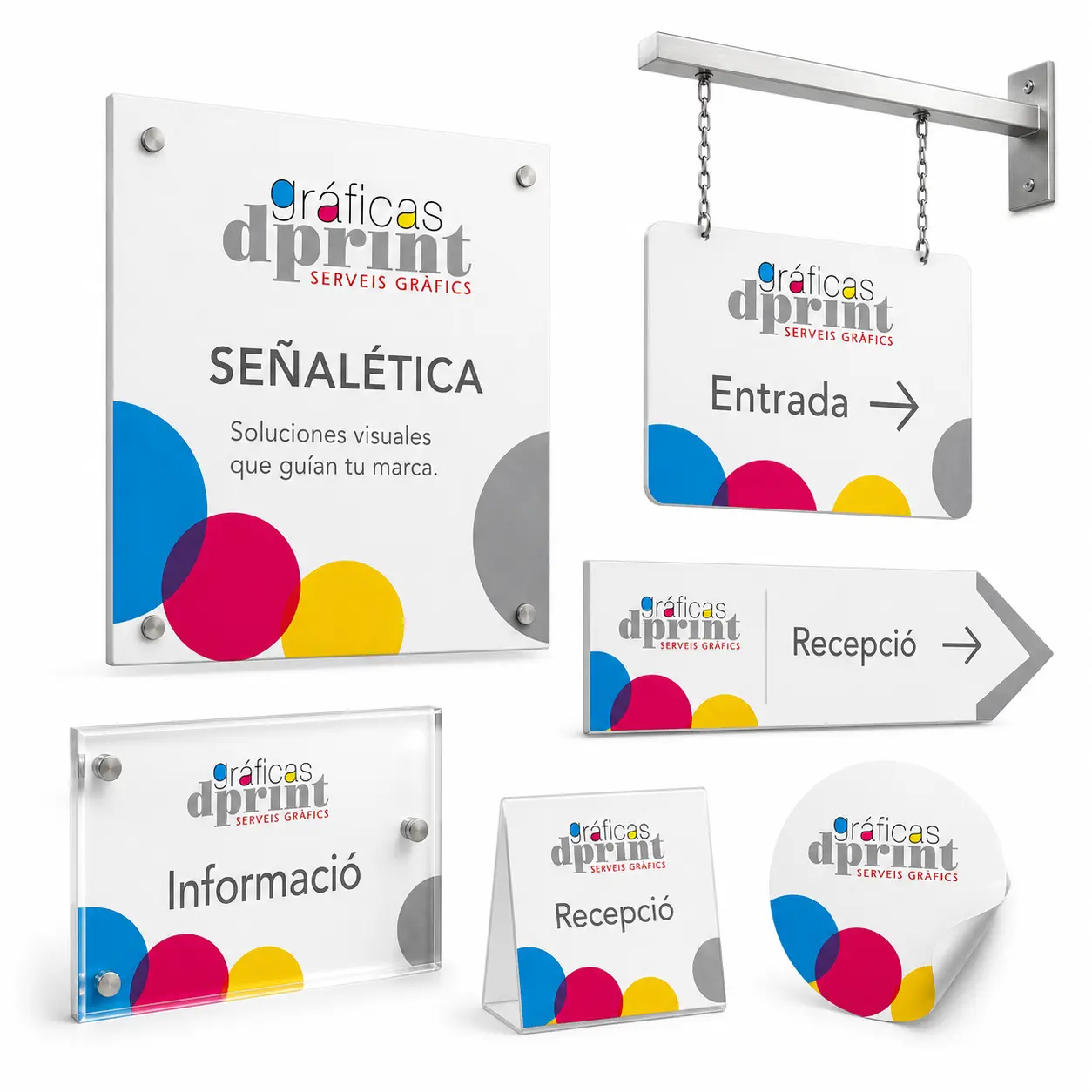 Letras corpóreas y señalética