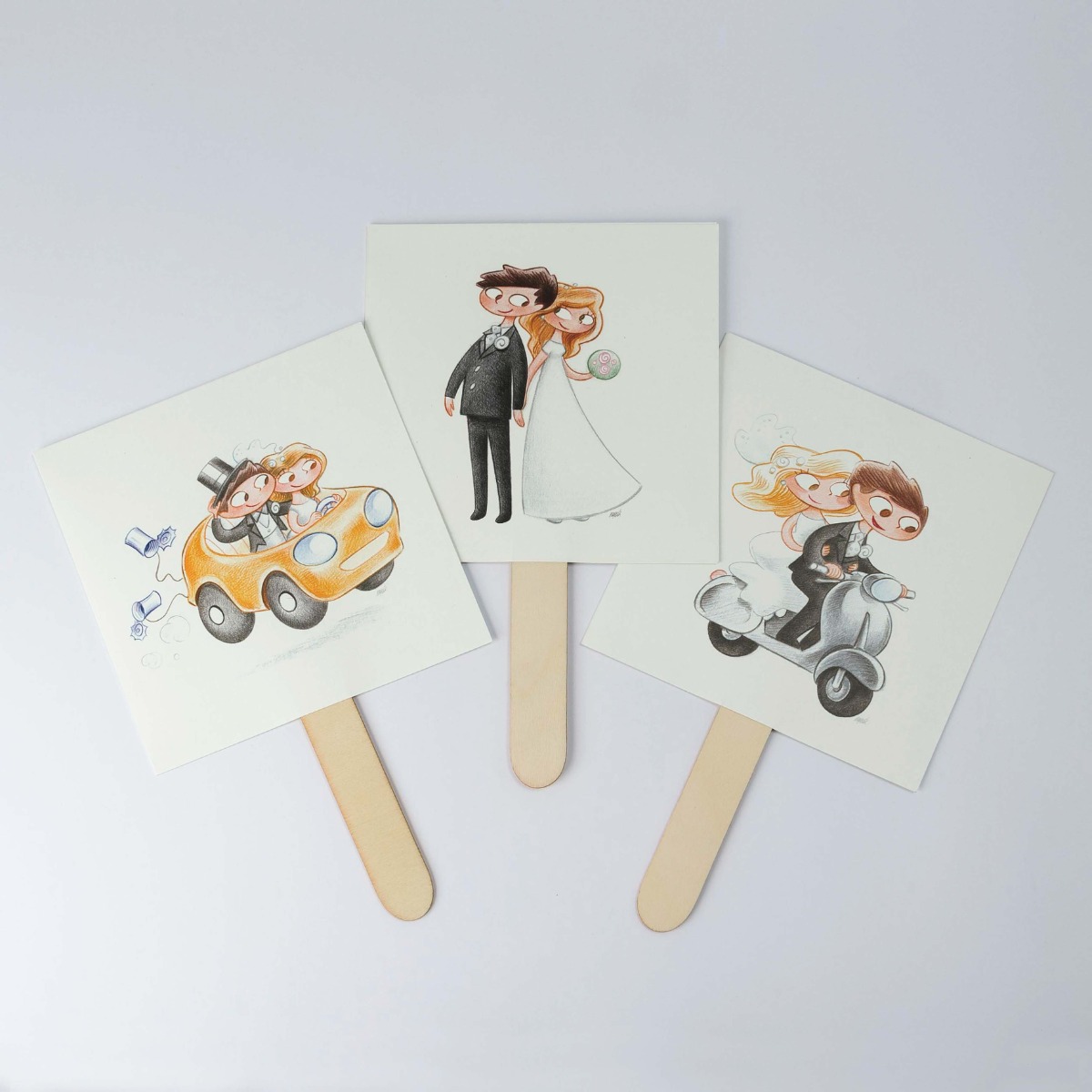 Abanico Pop & Fun boda surtido , min 24