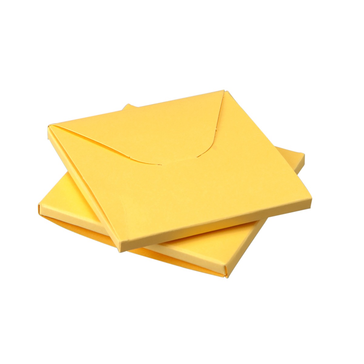 Caja amarilla 8x8x0,5cm min.25