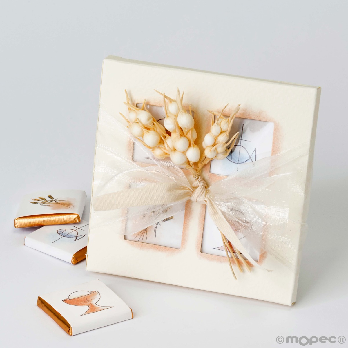 Estuche 4 napolitanas Comunión y espiga