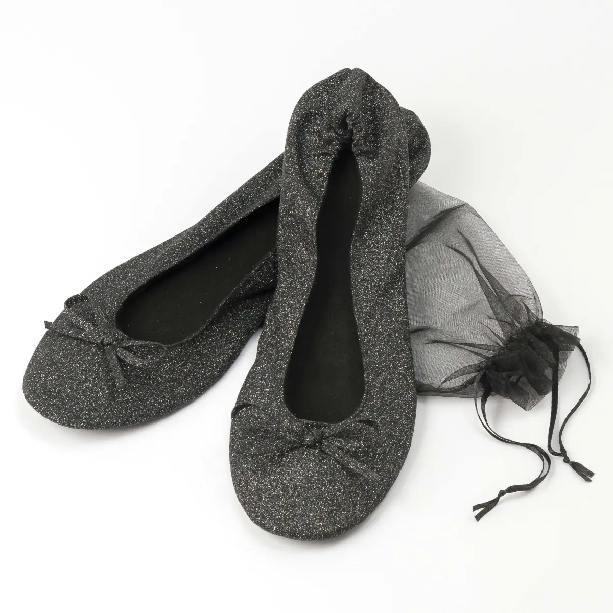 Manoletinas plegables negra talla M+bolsa min. 2