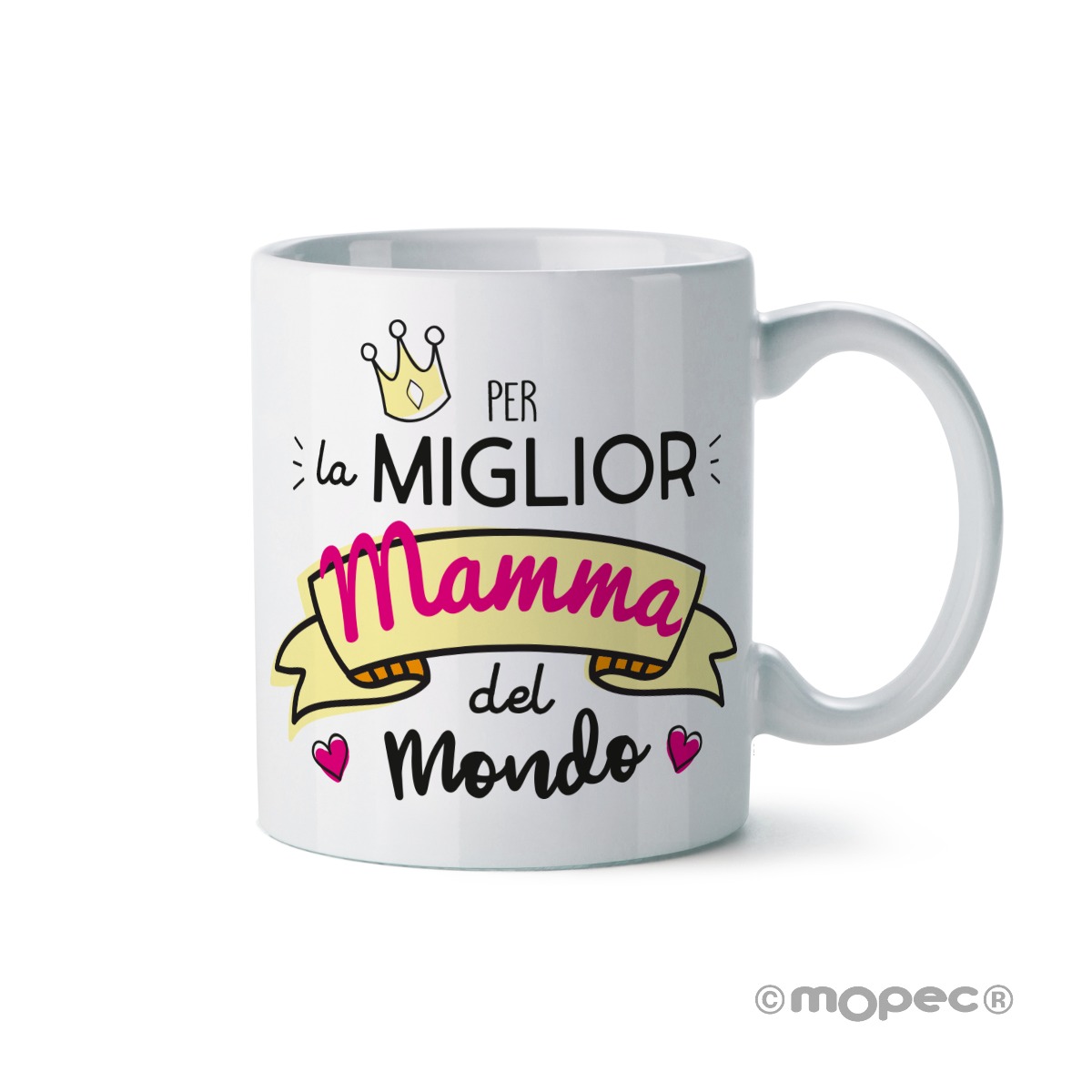 Taza cerámica Per la miglior mamma del mondo, en caja regalo