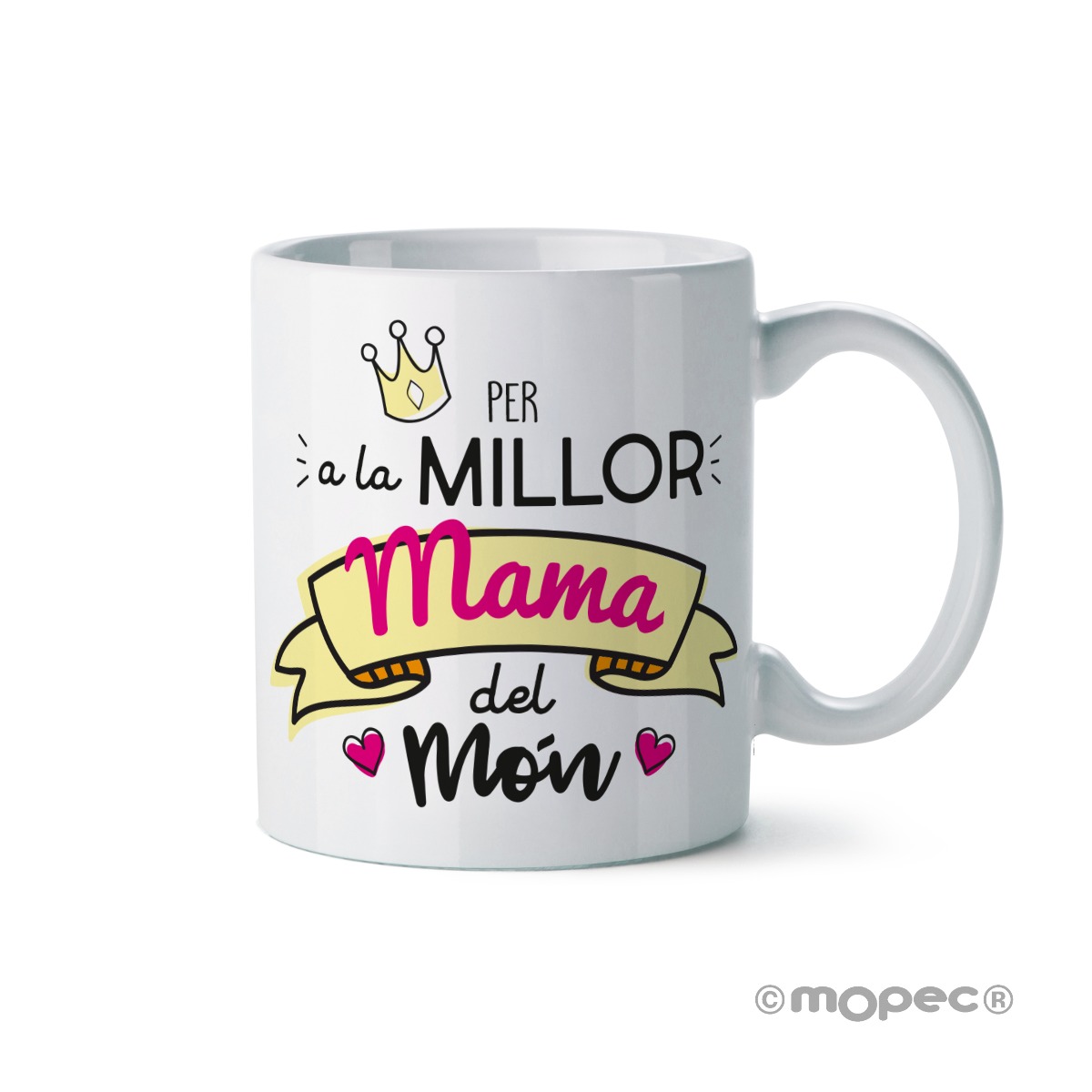 Taza cerámica Per la millor mamà del món, en caja regalo