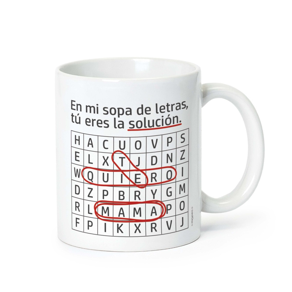 Taza cerámica sopa de letras mama