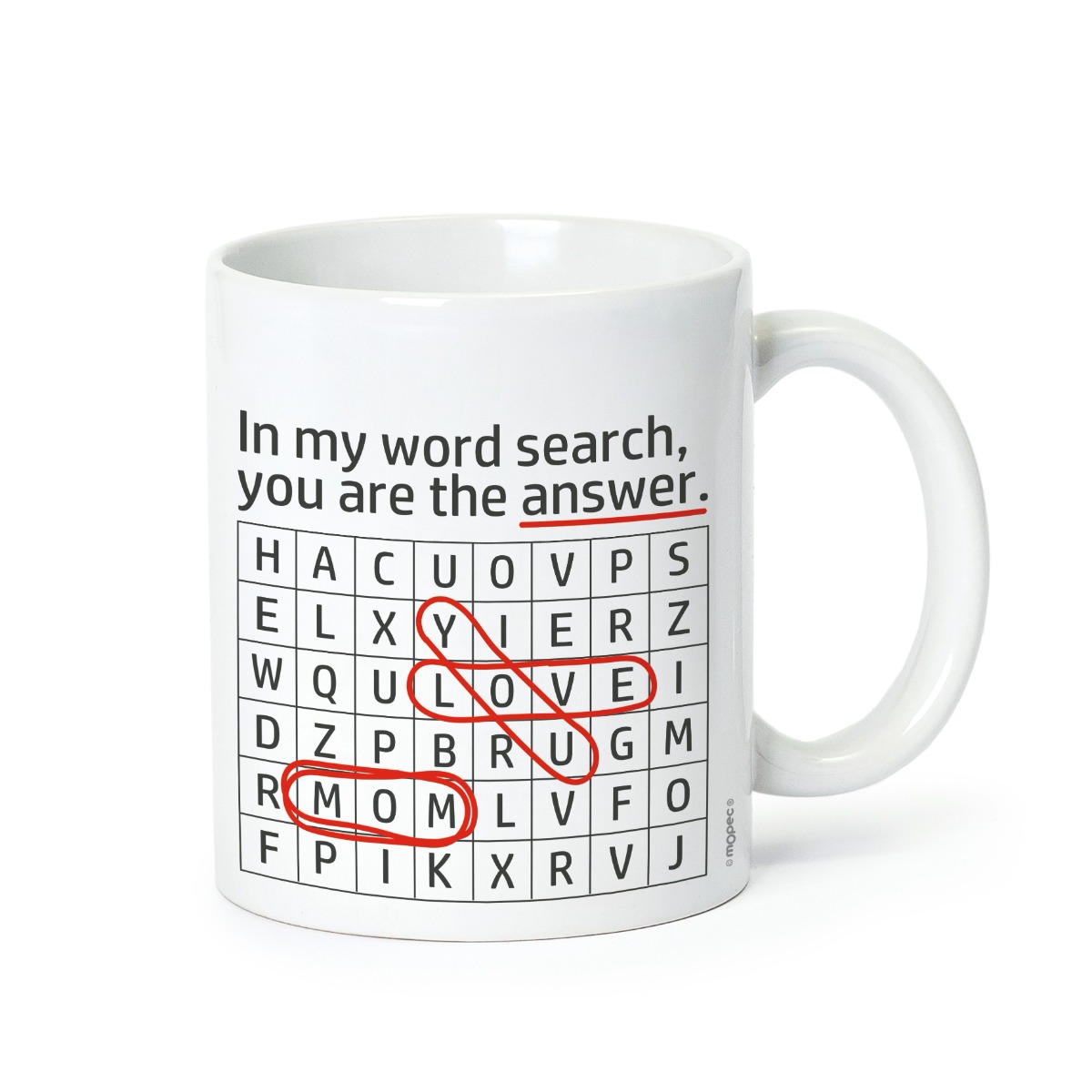 Taza cerámica sopa de letras mom