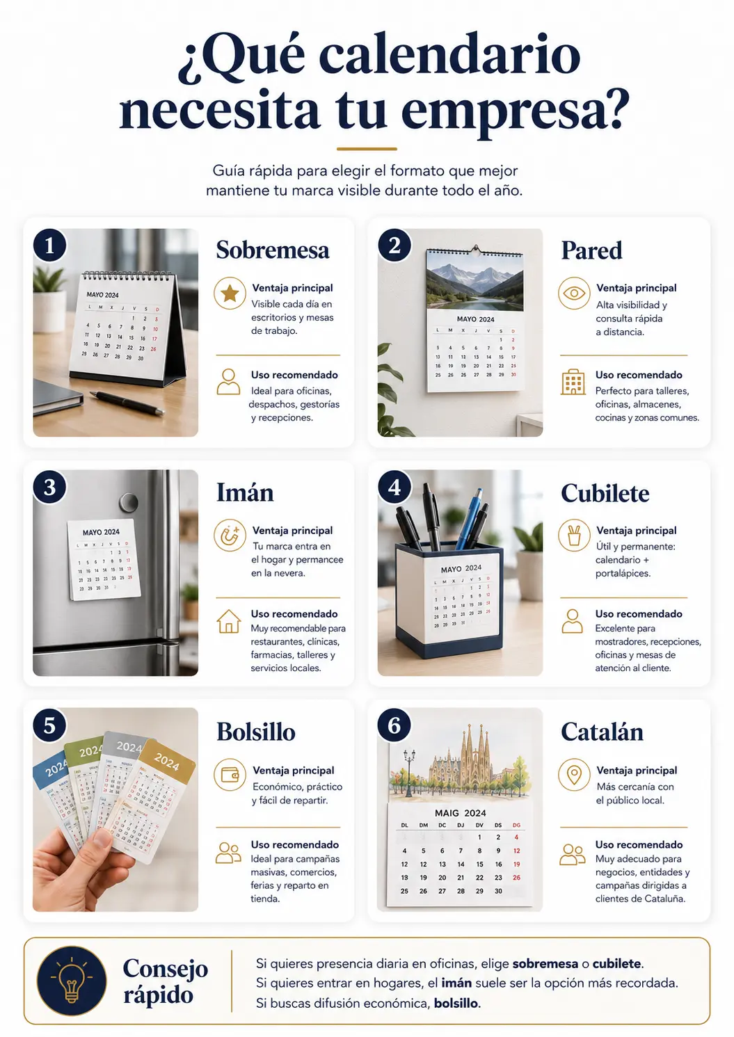Infografía: qué calendario necesita tu empresa