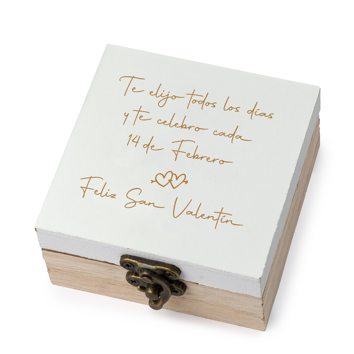 Caja madera San Valentín 8,5x4,5x8,5cm.