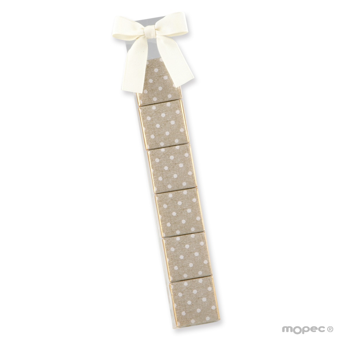 Estuche 6nap.topos marrón*