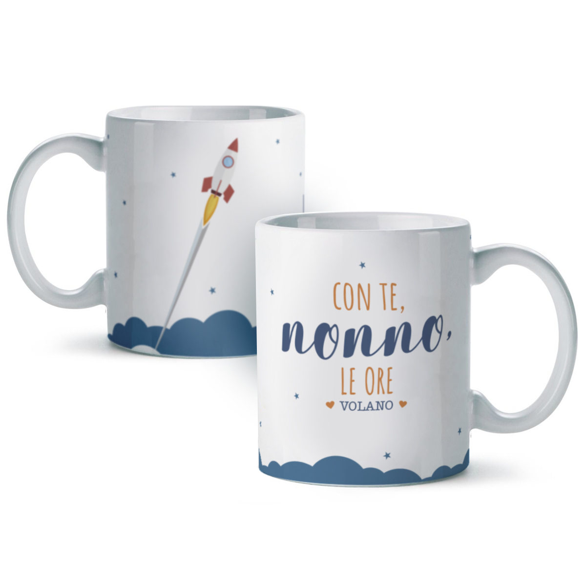 Taza cerámica A tu lado Abuelo en caja regalo, en italiano
