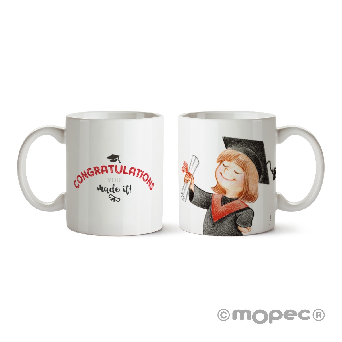 Taza cerámica Congratulations. You made it! en caja regalo