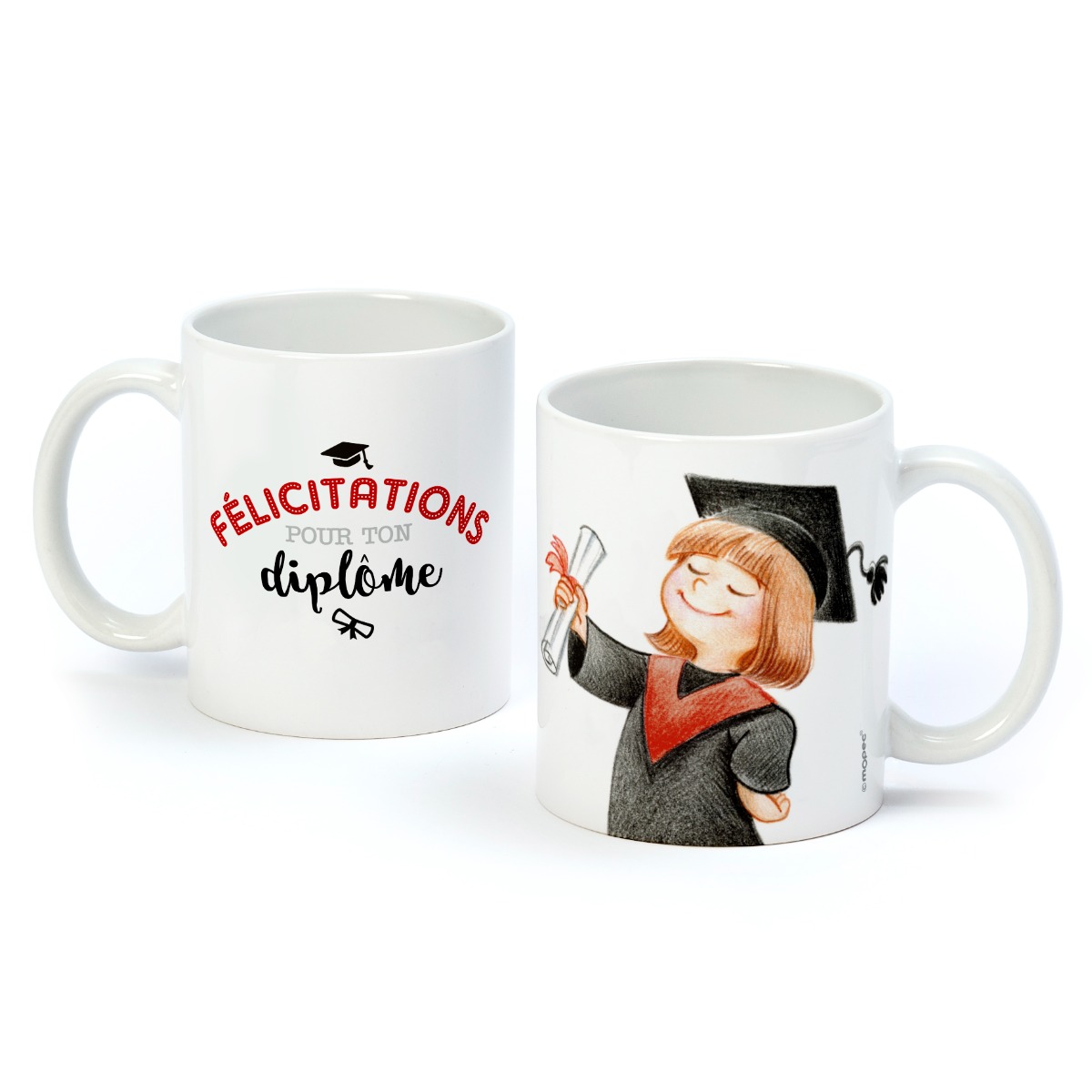 Taza cerámica Félicitations pour ton diplôme, caja regalo