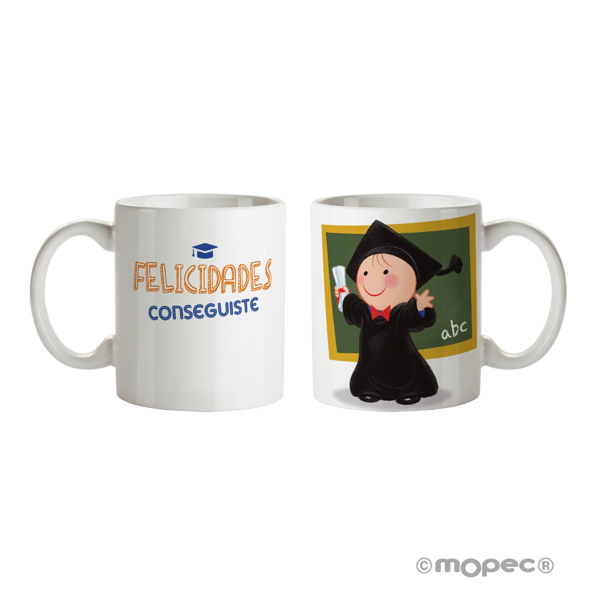 Taza cerámica Pit Felicidades Conseguiste en caja regalo