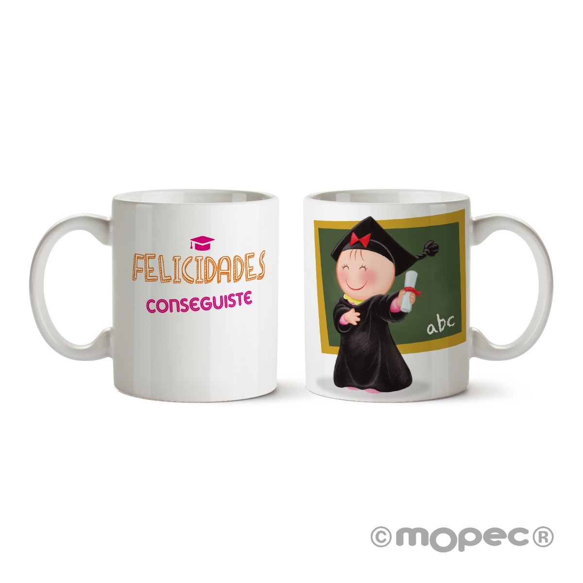 Taza cerámica Pita Felicidades Conseguiste en caja regalo
