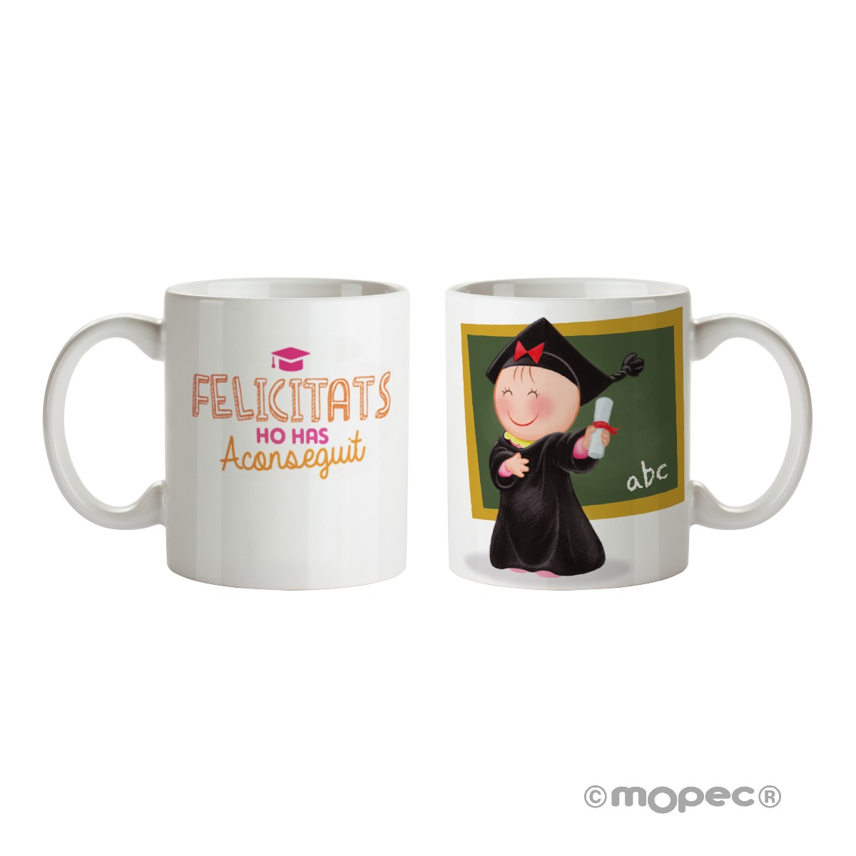 Taza cerámica Pita graduación y pizarra CAT