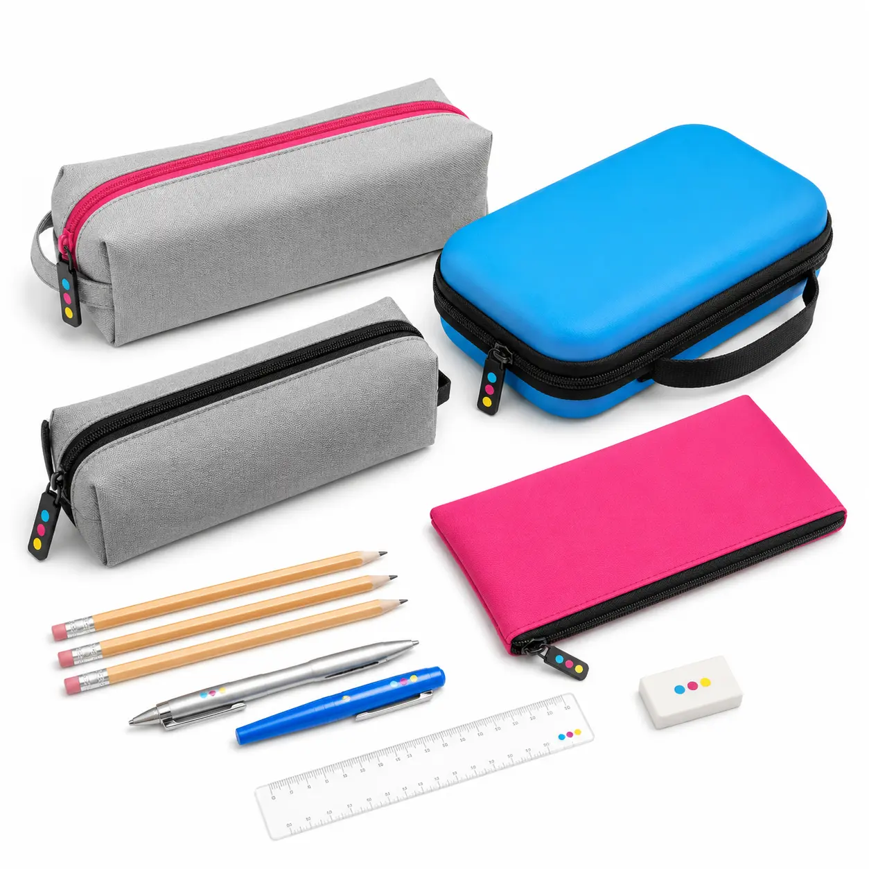 Estuches y material de escritura para apuntes, colegio y estudio