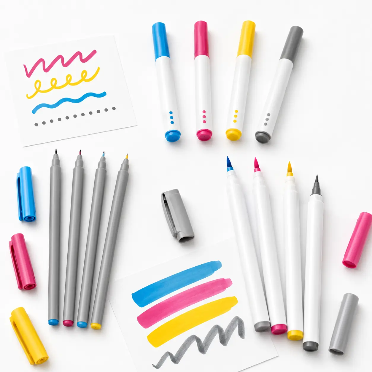Rotuladores de colores para escribir, dibujar y crear