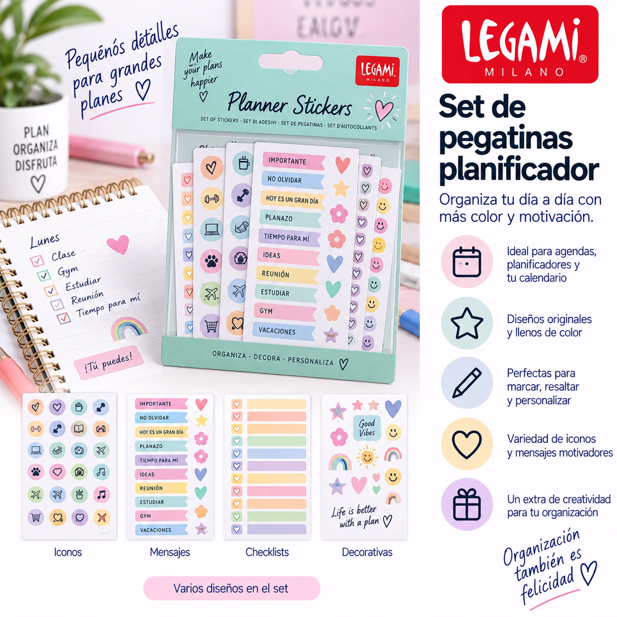 Set de pegatinas planificador