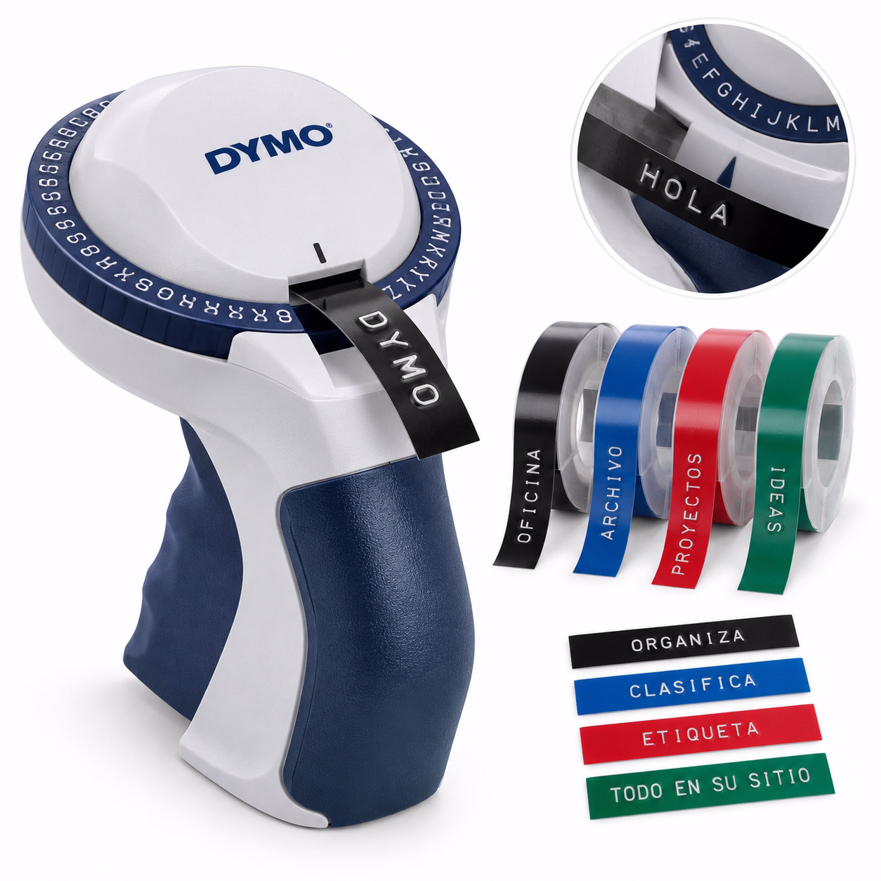 Rotulador etiquetador manual con cinta en relieve