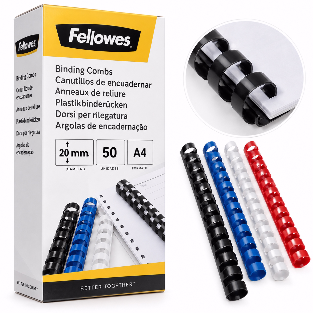Canutillos de encuadernar 20mm (caja 50)