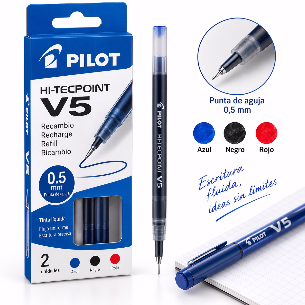 Recambio para bolígrafo roller V5