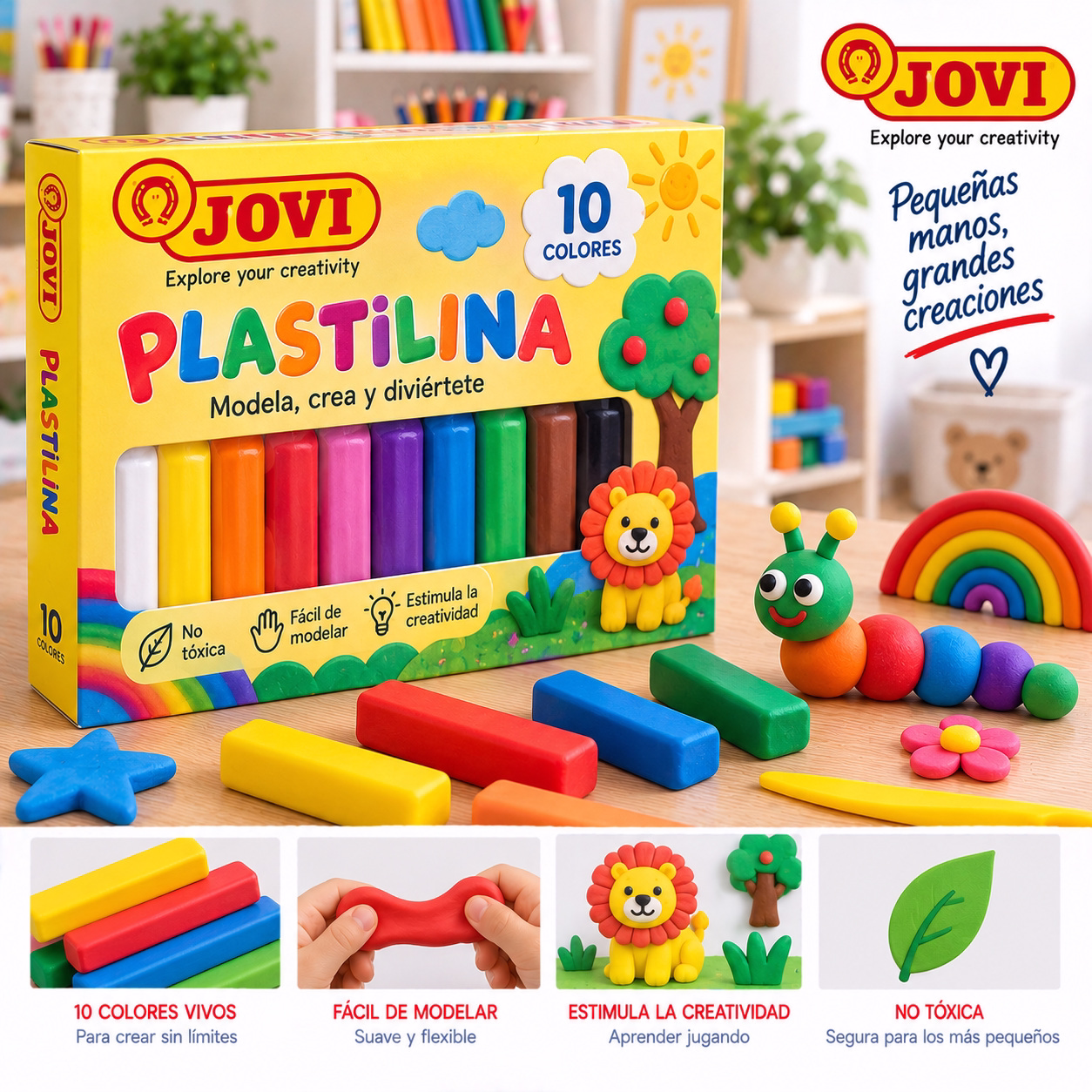 Set de plastilina no tóxica 10 colores