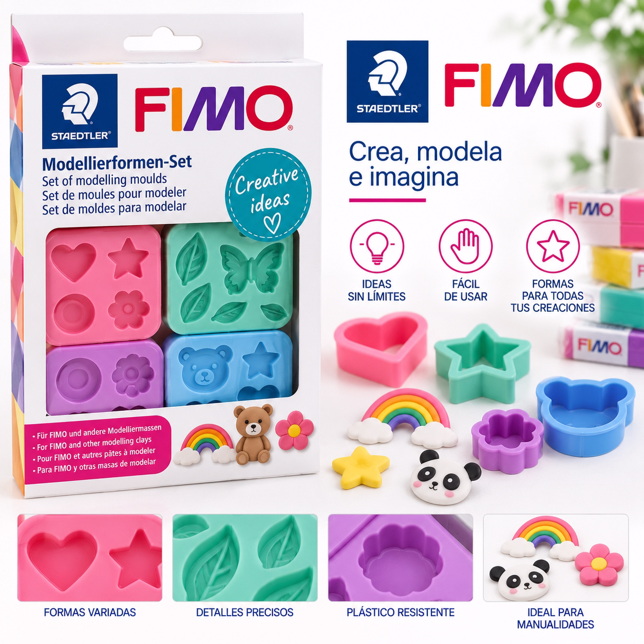 Kit de moldes para modelar figuras