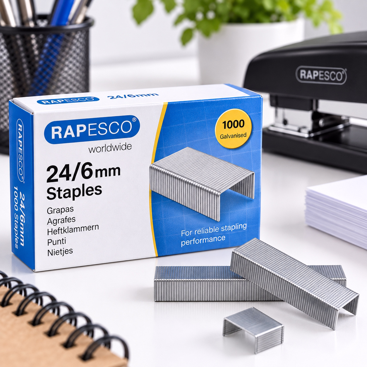 Grapas 24/6 galvanizadas (caja 1000)