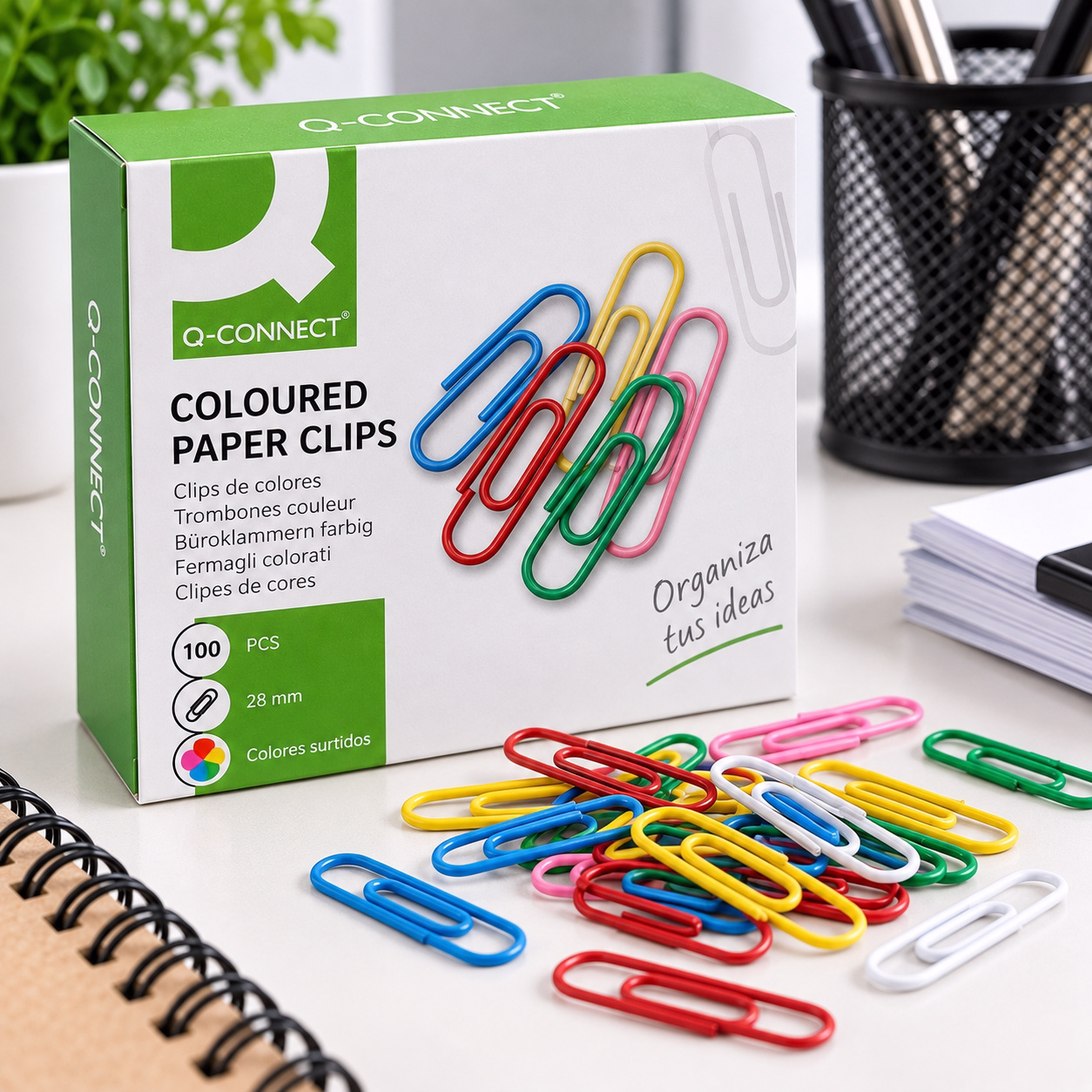Clips de colores surtidos (caja 100)