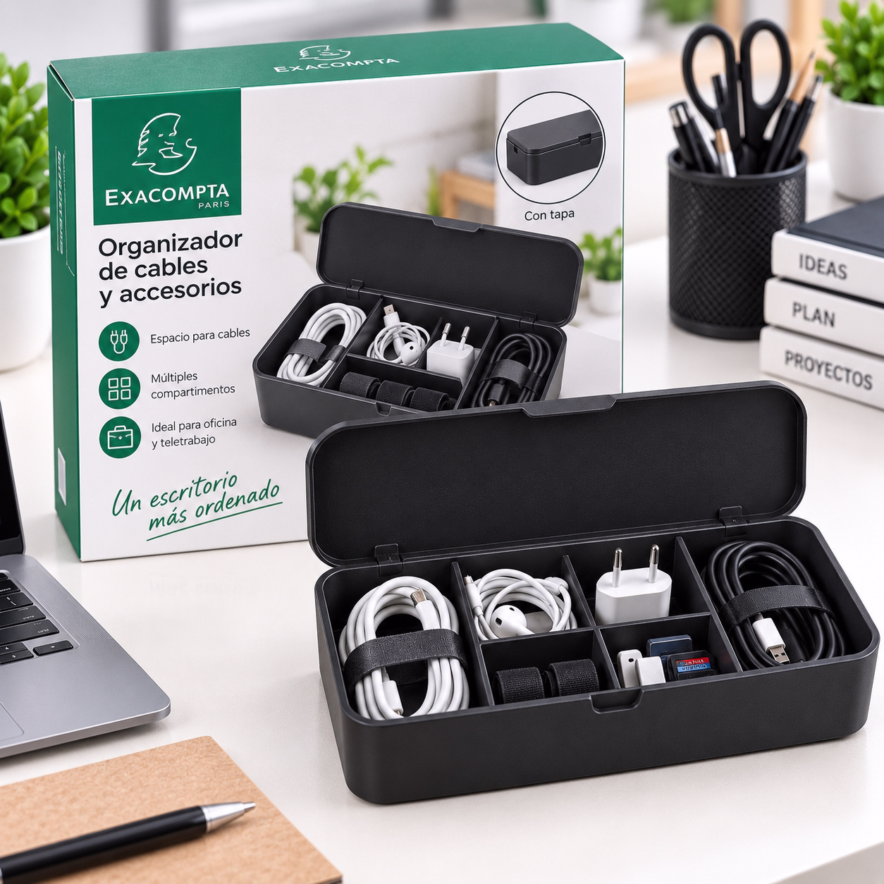 Organizador de cables y accesorios