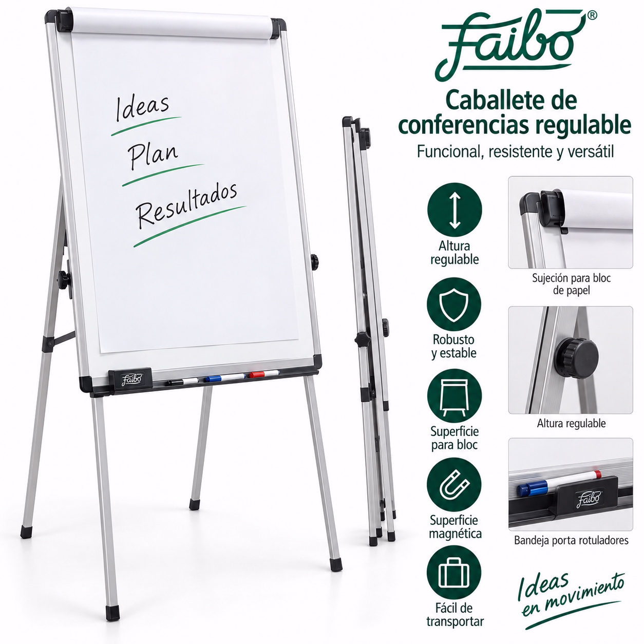 Caballete de conferencias regulable