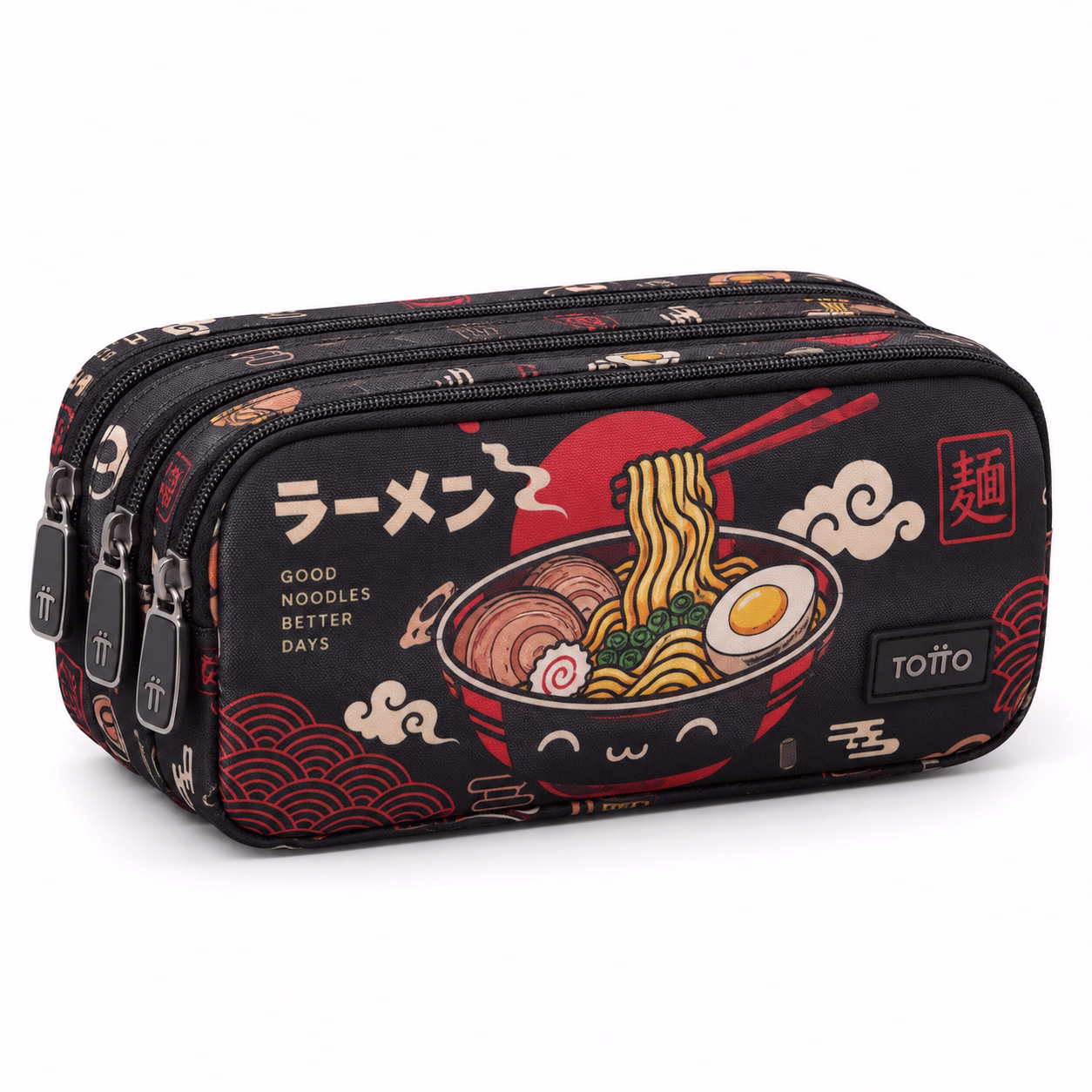 Estuche 3 cremalleras Ramen