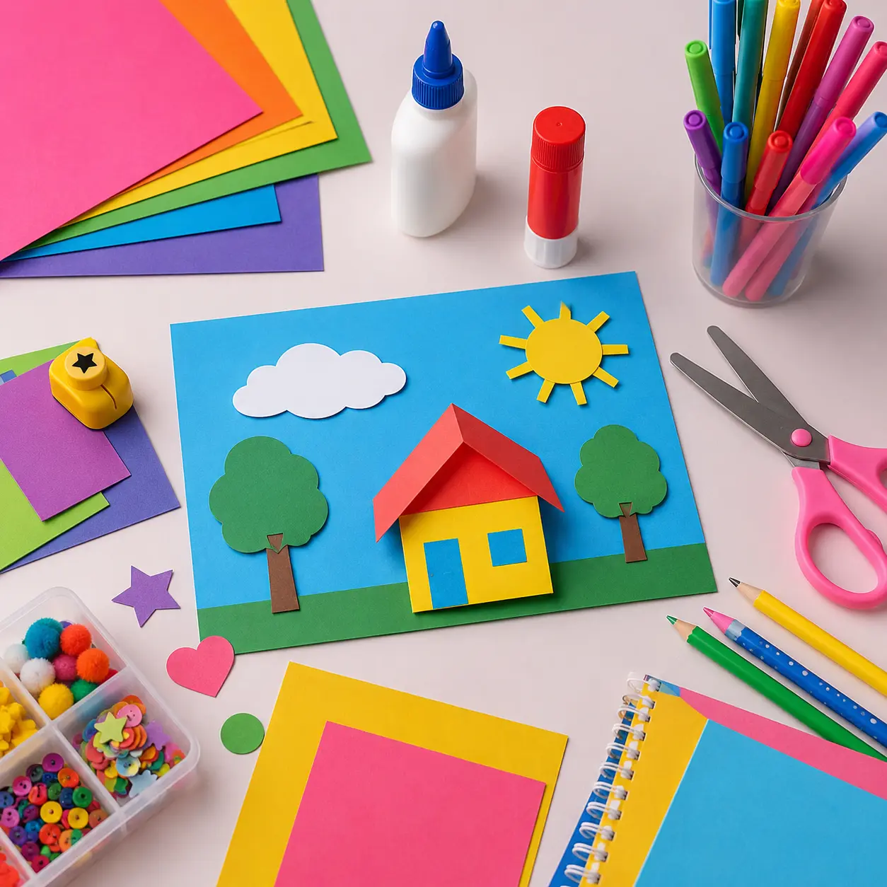Accesorios escolares para manualidades y trabajos de clase