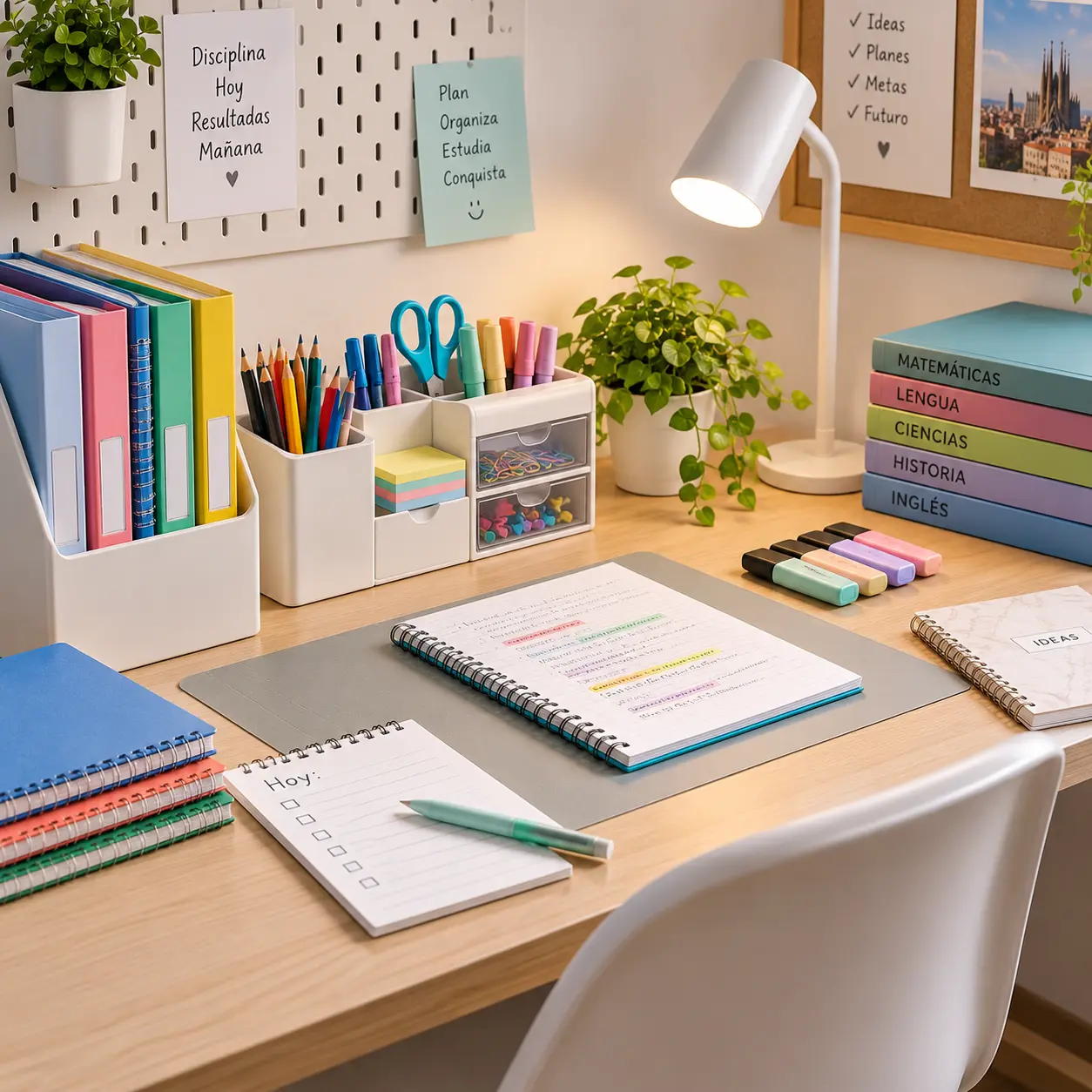 Accesorios escolares para organizar el curso