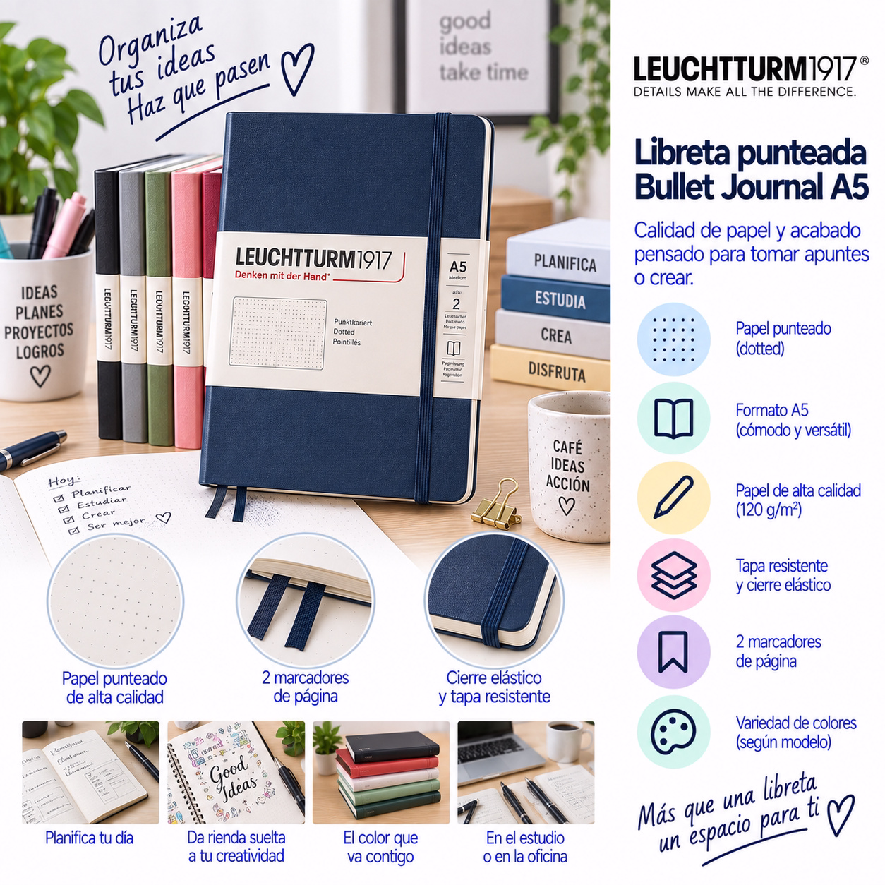 Libreta punteada Bullet Journal A5