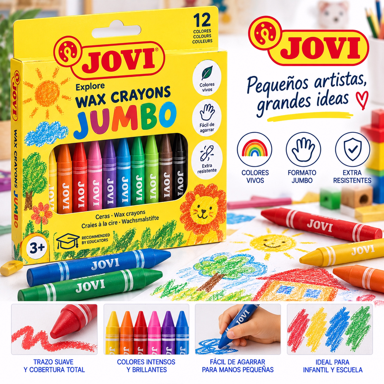 Set de ceras jumbo para infantil
