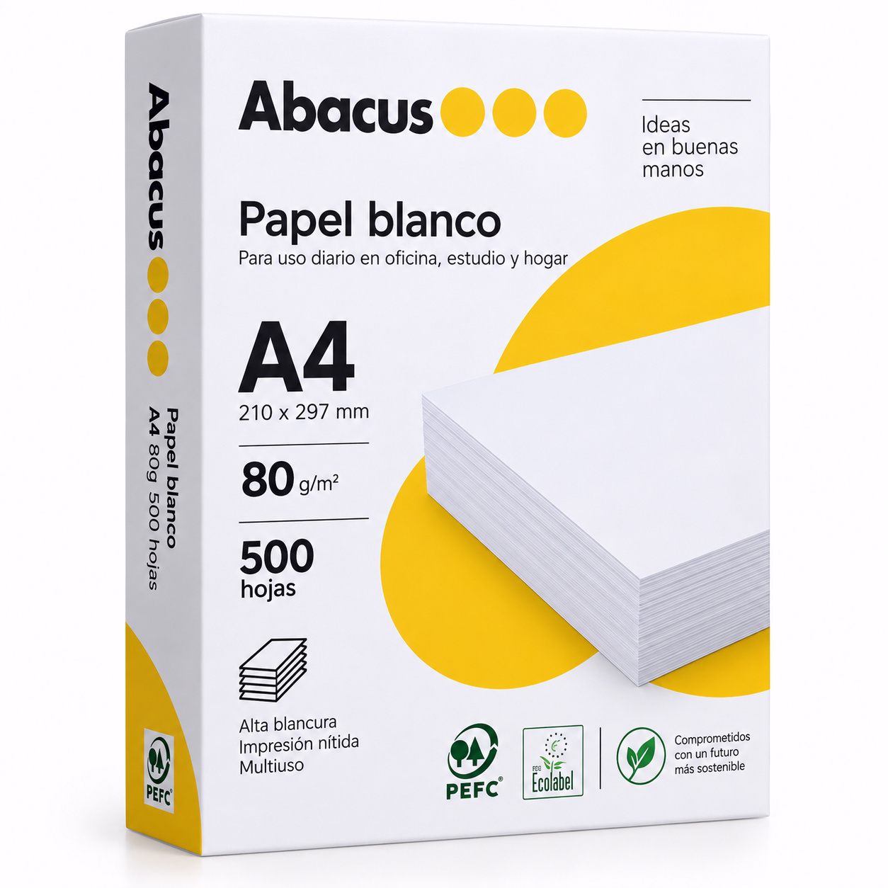 Papel blanco A4 80g 500 hojas PEFC