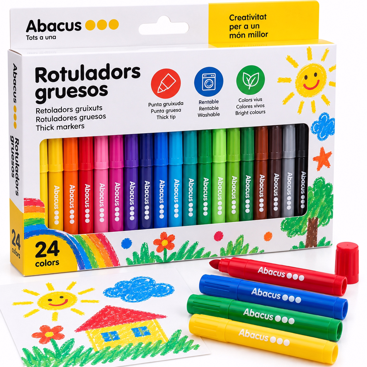Rotuladores gruesos 24 colores