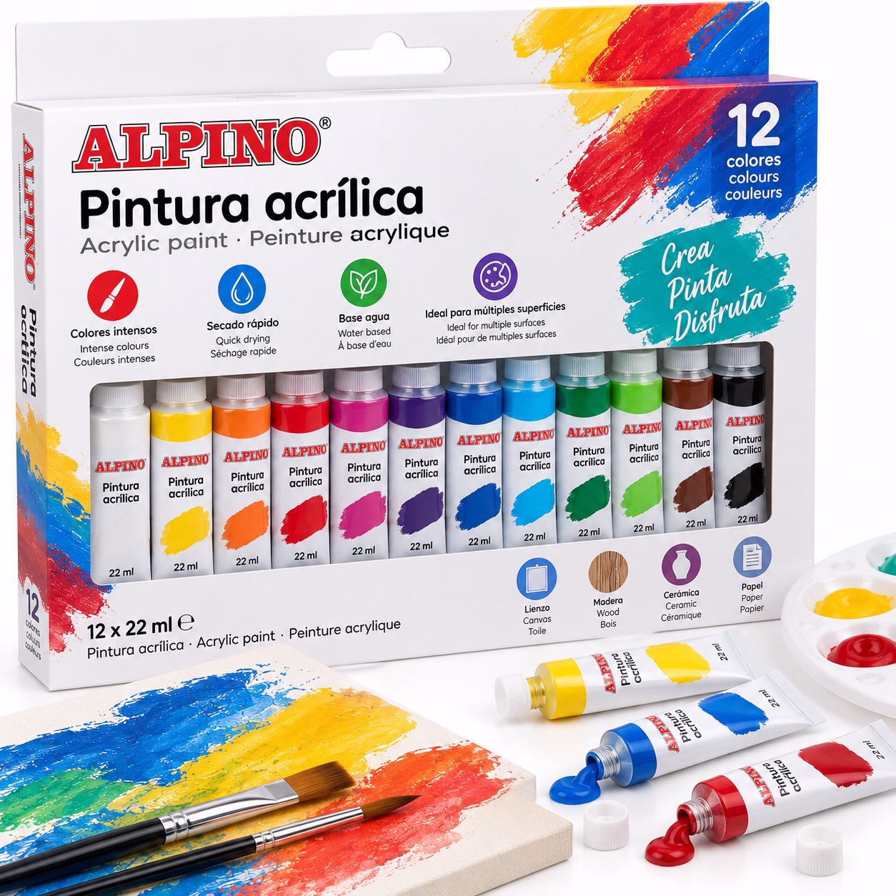 Set pintura acrílica 12x22ml