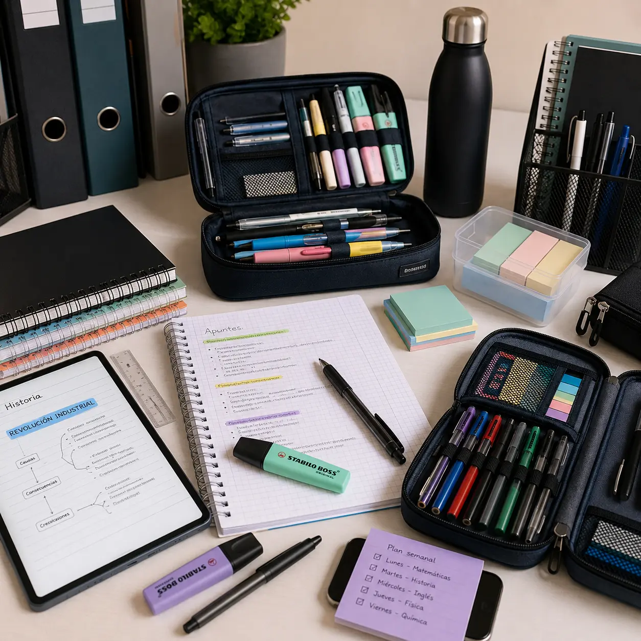 Accesorios escolares para secundaria e instituto