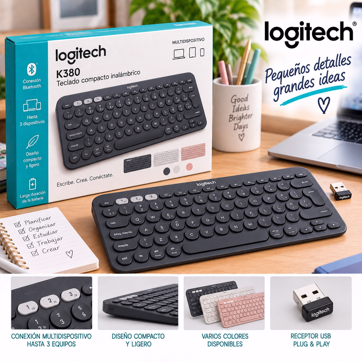Teclado compacto inalámbrico