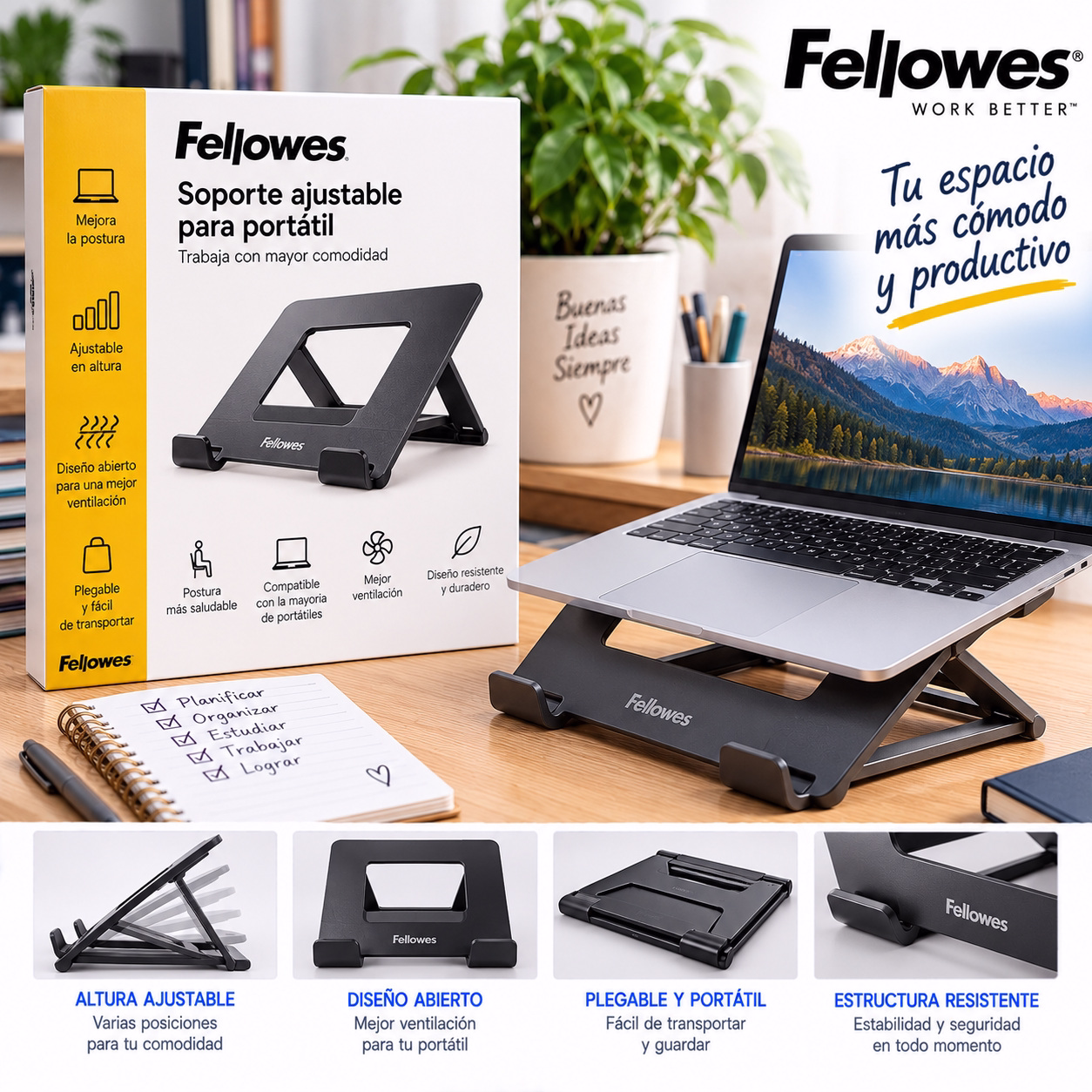 Soporte ajustable para portátil