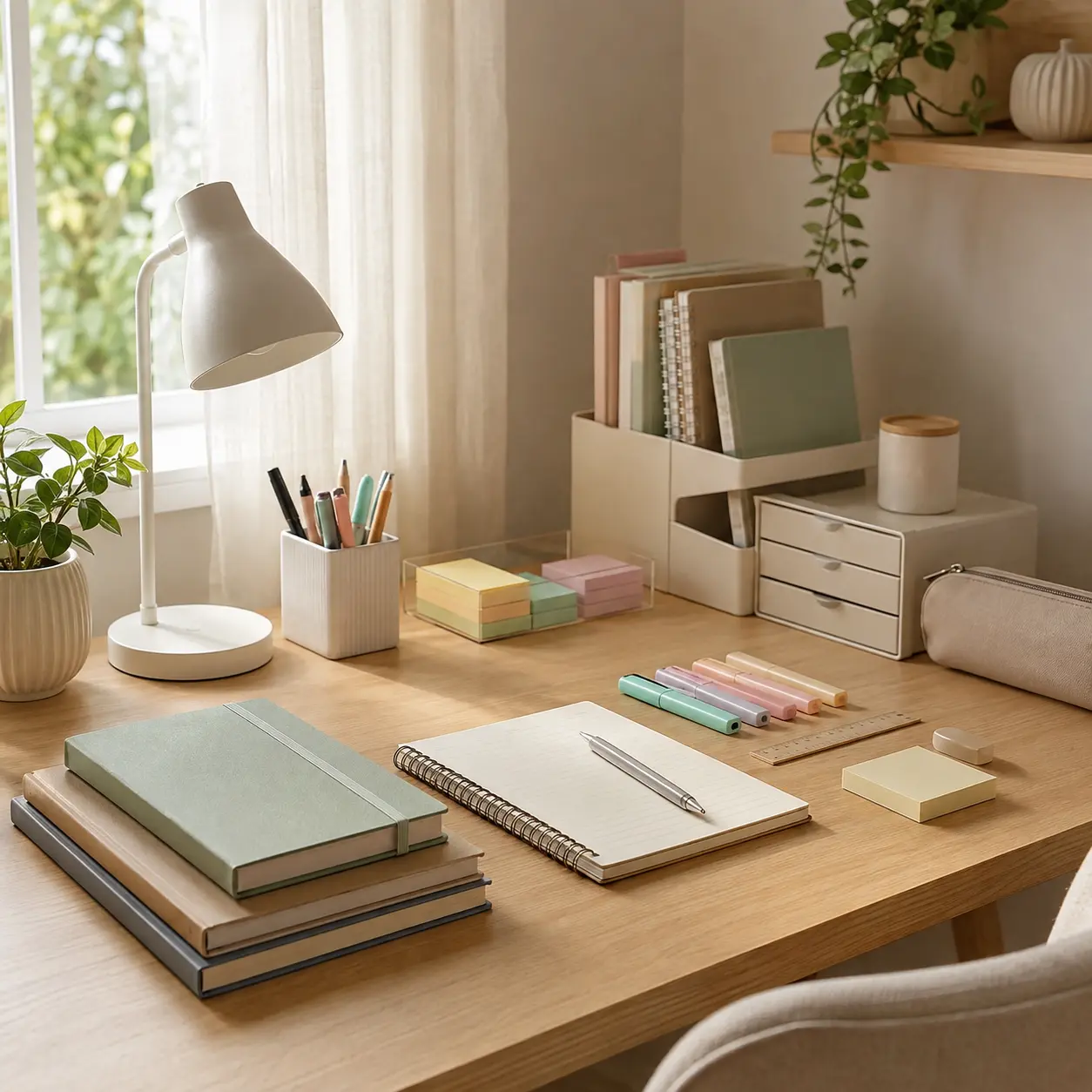 Accesorios escolares para estudiar en casa y ordenar el escritorio